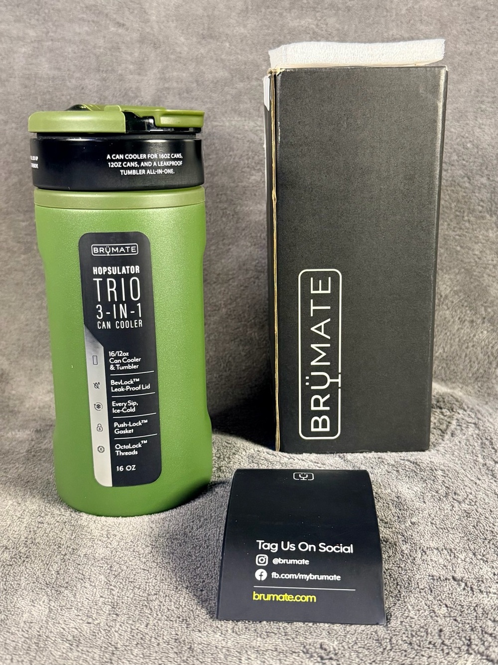 Hopsulator TRIO 3-in-1 Can Cooler & Tumbler - Green
